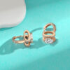 1 S925 Rose Gold Sterling Silver Moissanite Monogrammed Earrings