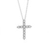Sterling Silver 0.10ct Moissanite Cross Pendant Collarbone Necklace