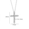 5 Sterling Silver 0.10ct Moissanite Cross Pendant Collarbone Necklace