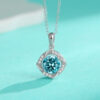1 Moissan Diamond Silver Necklace Women Windmill