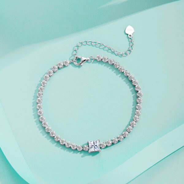 Women's Moissanite Diamond S925 Silver Bracelet