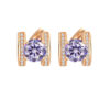 6 S925 Rose Gold Sterling Silver Moissanite Monogrammed Earrings