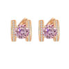 6 S925 Rose Gold Sterling Silver Moissanite Monogrammed Earrings