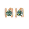 7 S925 Rose Gold Sterling Silver Moissanite Monogrammed Earrings